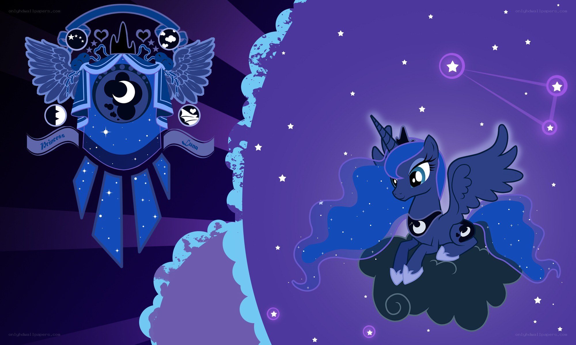 Princess Luna in the night sky