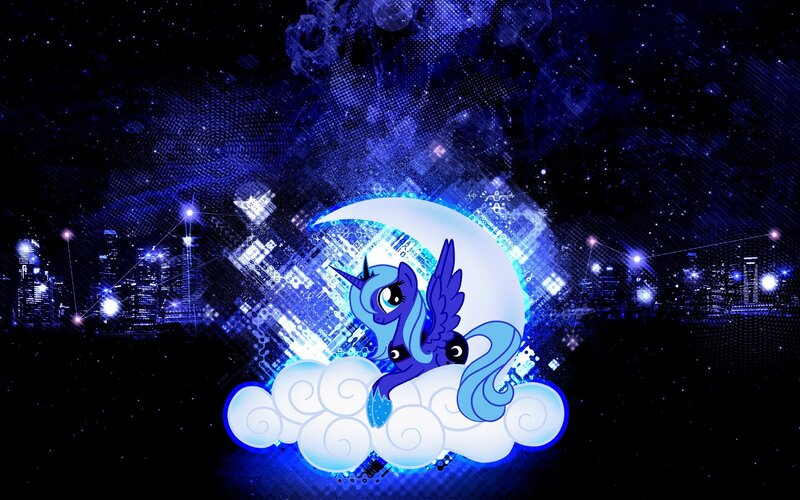 Princess Luna on a cloud