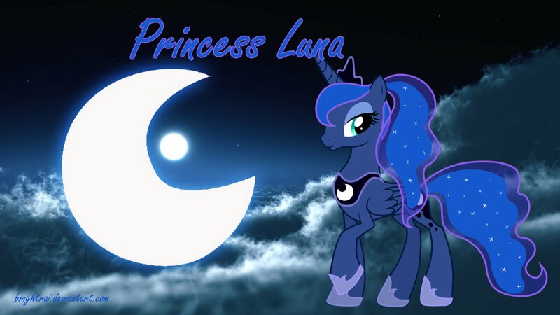 Princess Luna Pony — Blue, Dramatic, Night