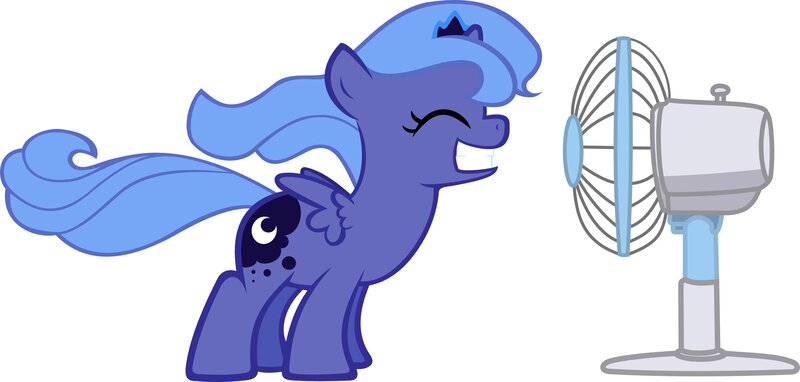 Princess Luna with a fan