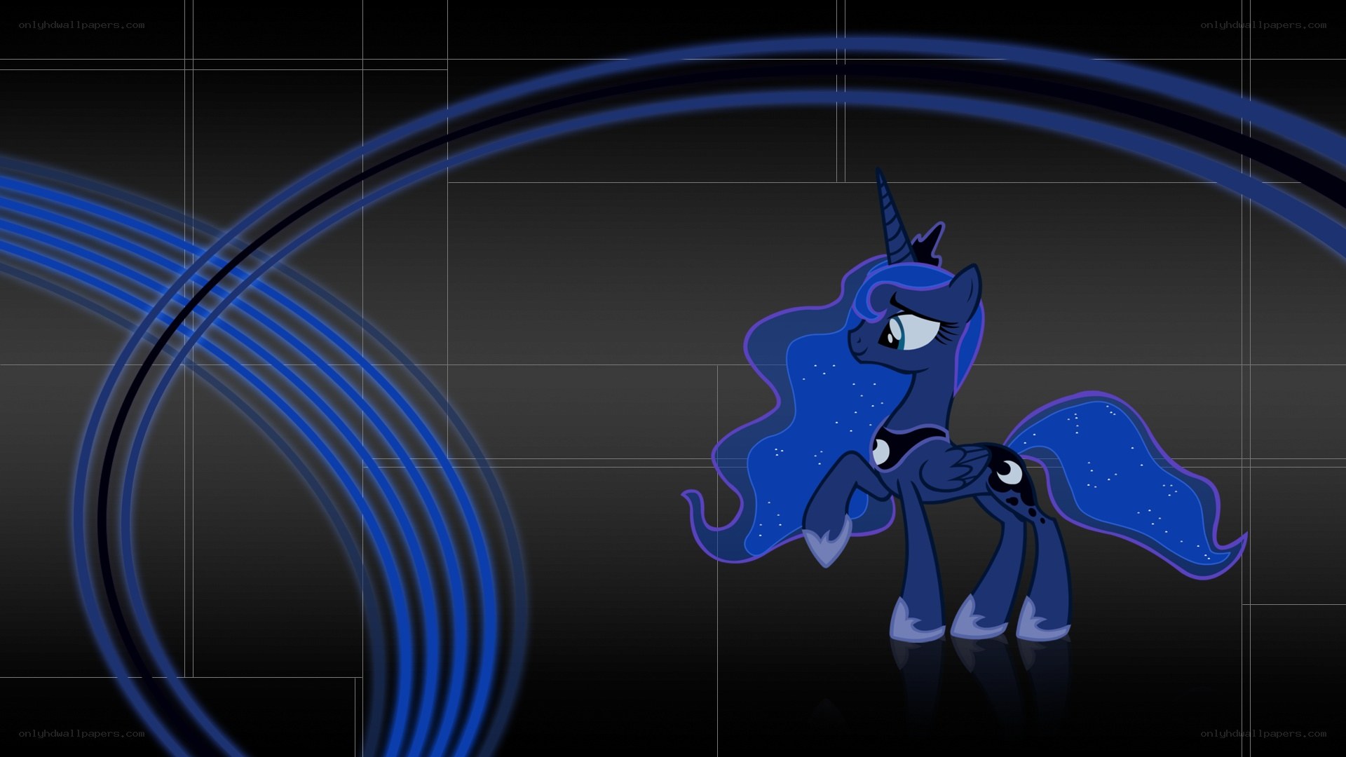 Princess Luna with blue arcs