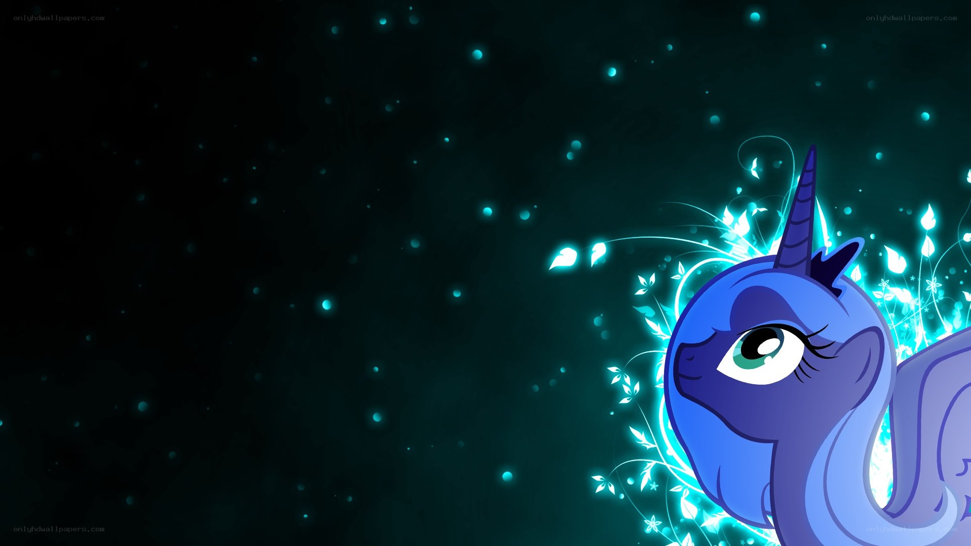 Princess Luna with glowing aura