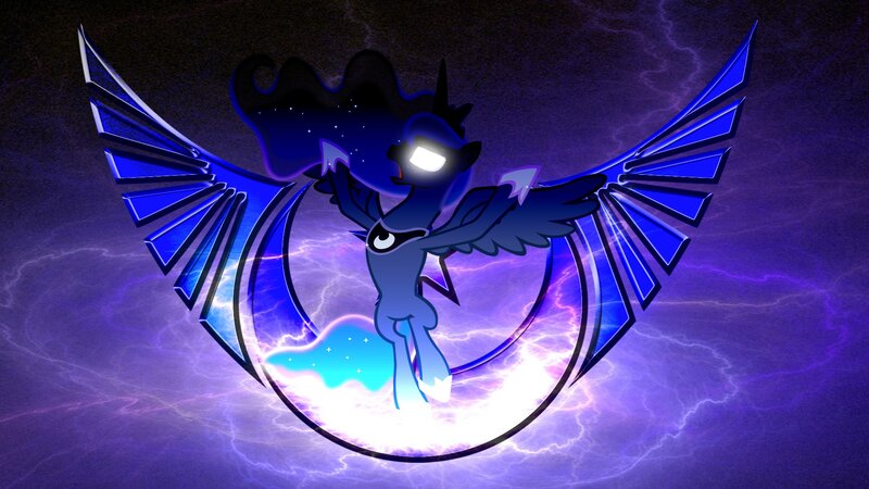 Princess Luna with wings spread