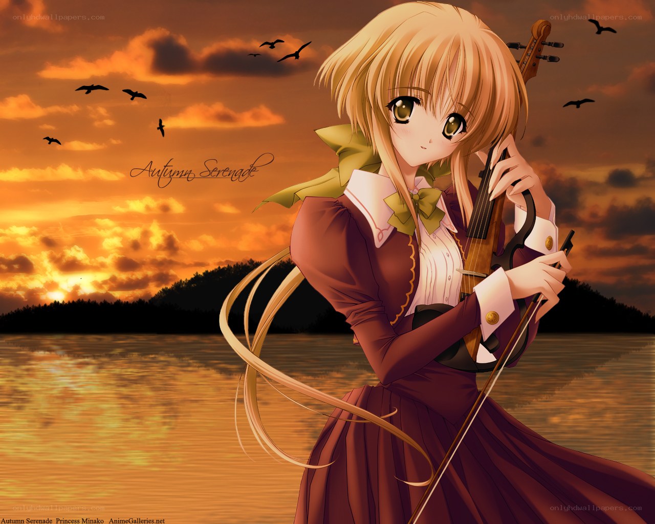 Princess Minako playing violin