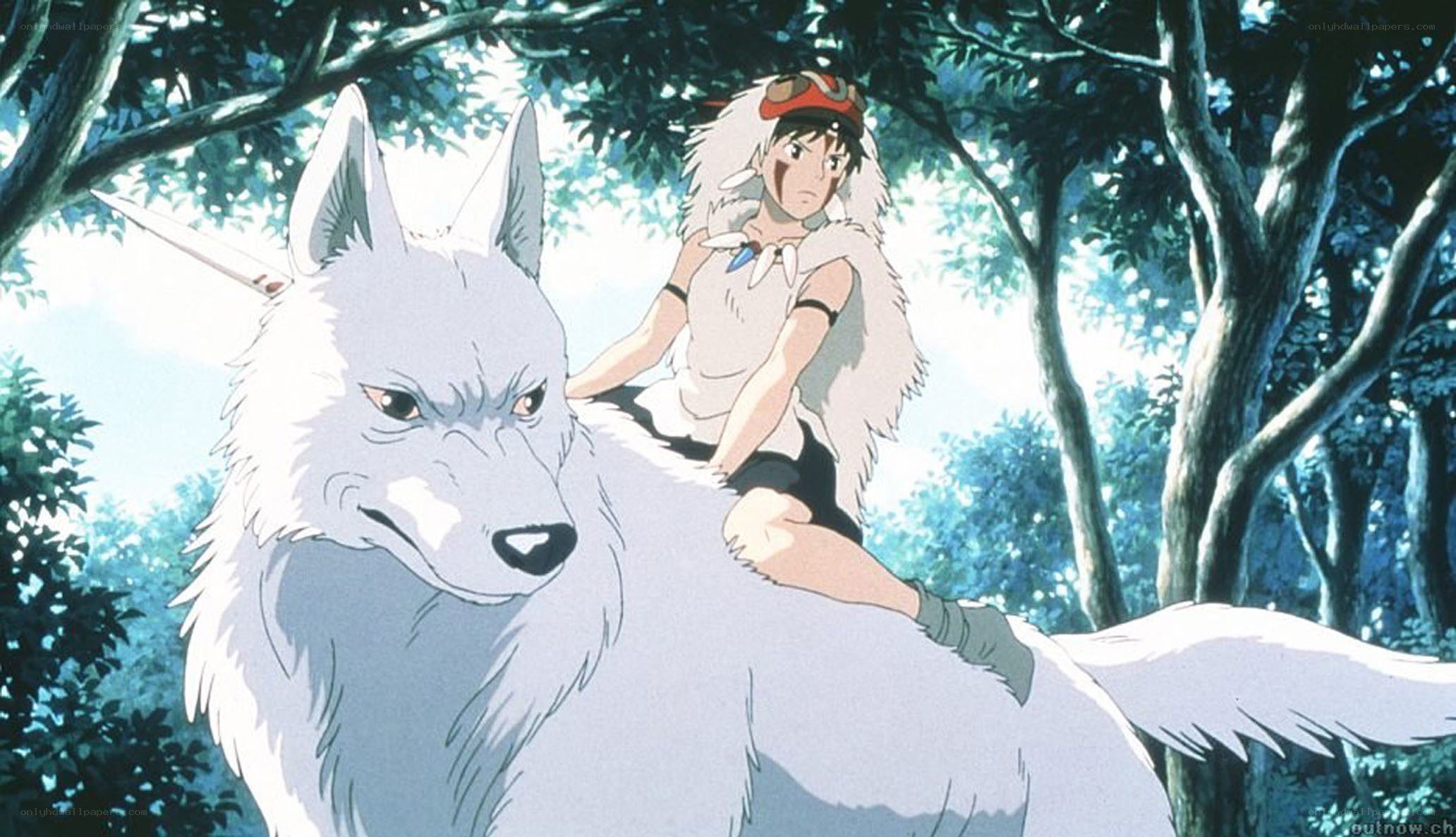 Princess Mononoke and wolf
