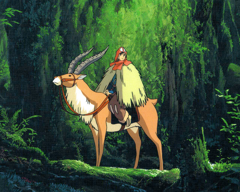 Princess Mononoke in the forest