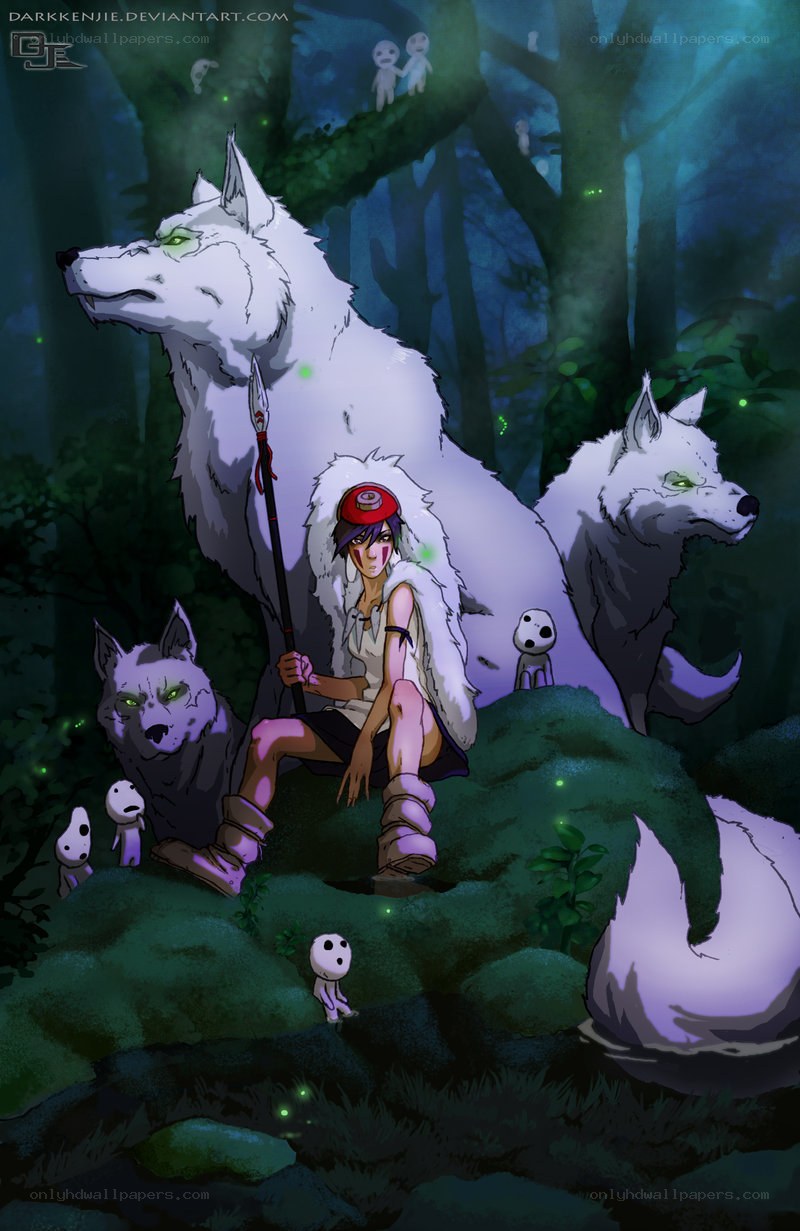 Princess Mononoke in the forest