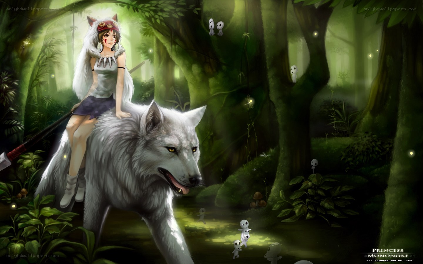 Princess Mononoke in the forest