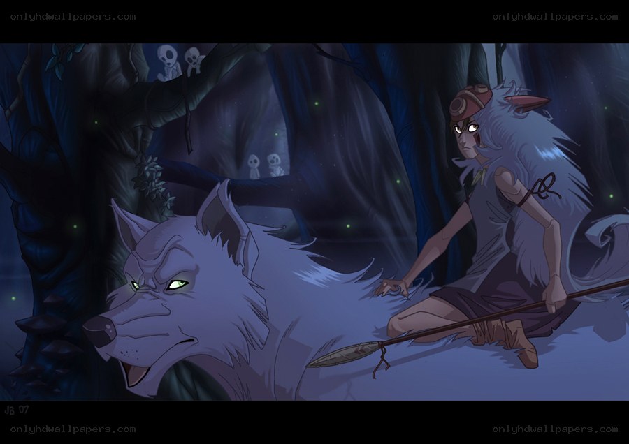 Princess Mononoke in the forest