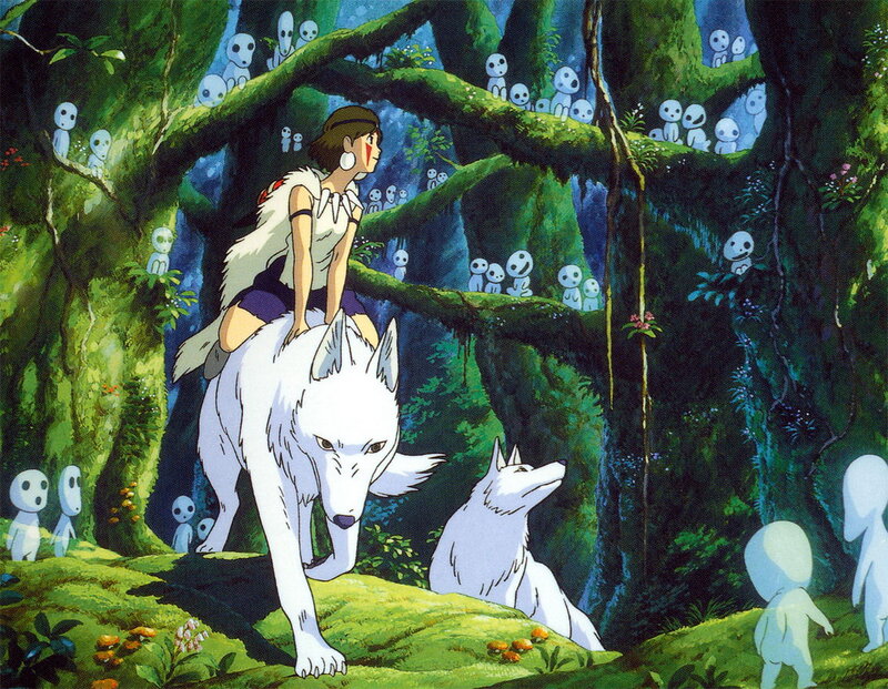 Princess Mononoke in the forest