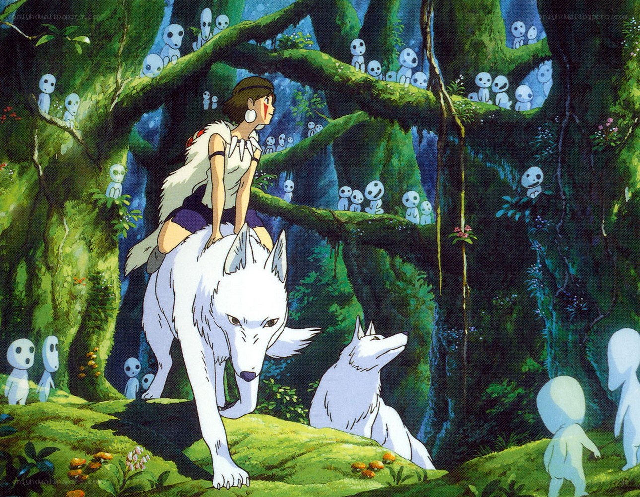Princess Mononoke in the forest