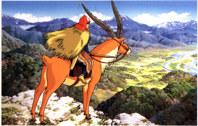 Princess Mononoke on a horse