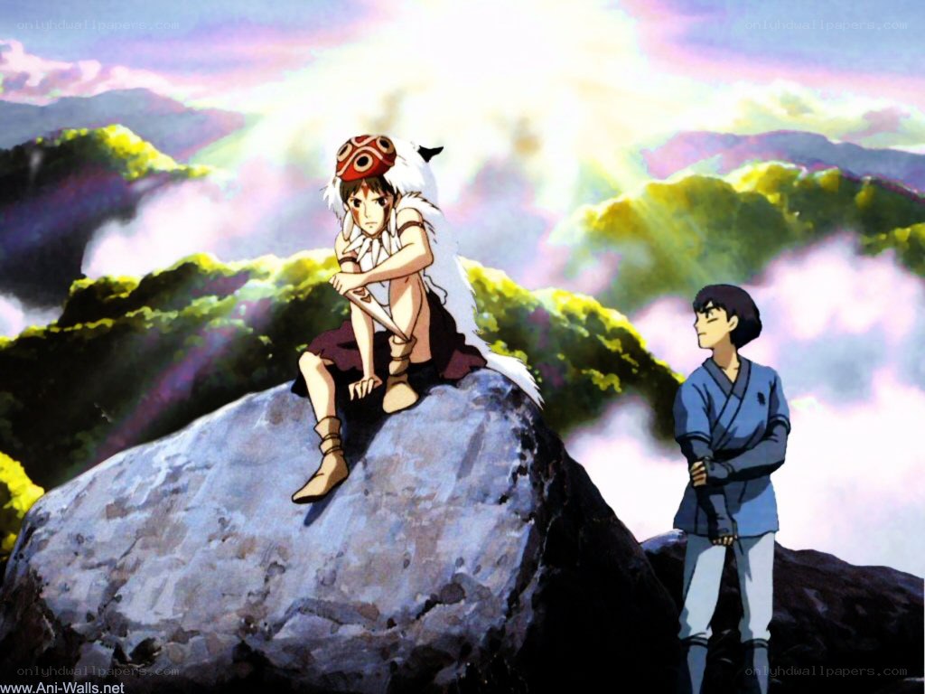Princess Mononoke on a rock