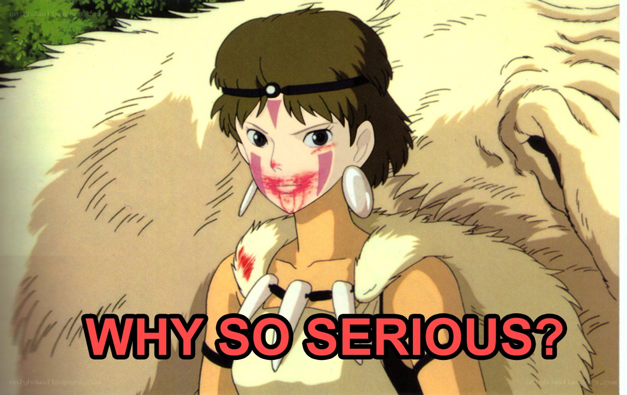 Princess Mononoke with blood