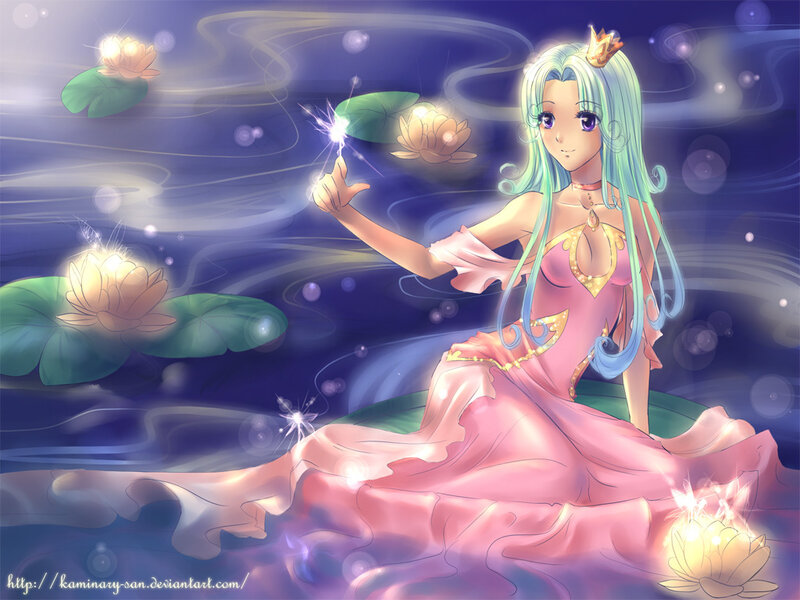 princess on a lotus pond