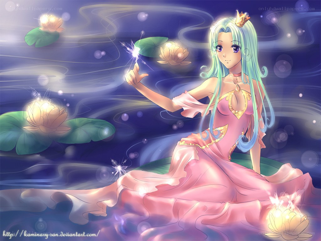 princess on a lotus pond