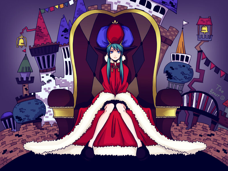 princess on a throne