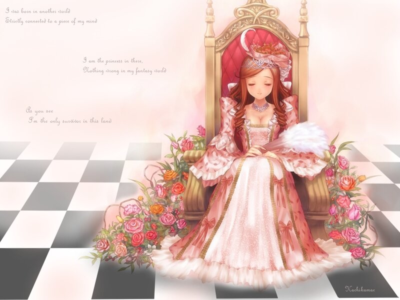 princess on a throne