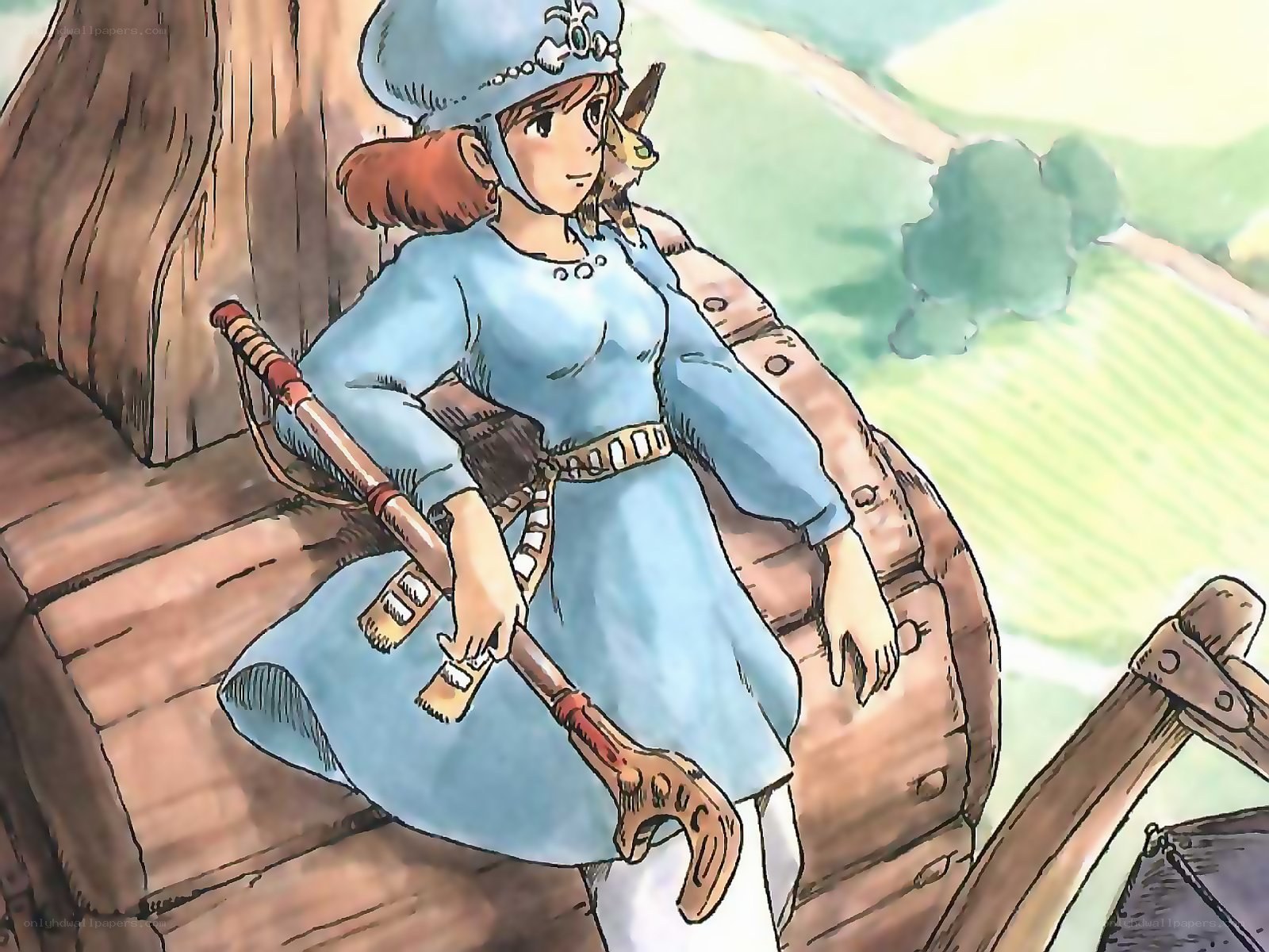 Princess on a wooden structure