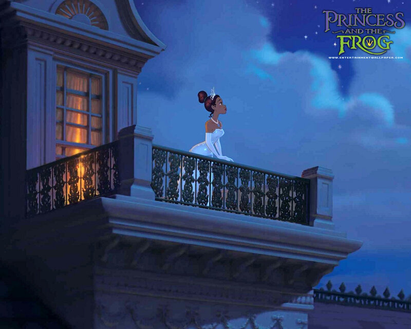 Princess on Balcony — Blue