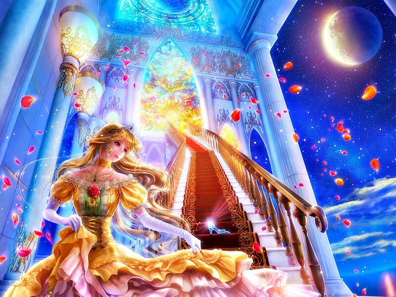 Princess on Staircase
