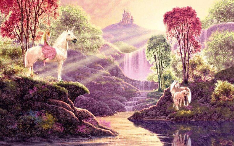 Princess on Unicorn — Pink