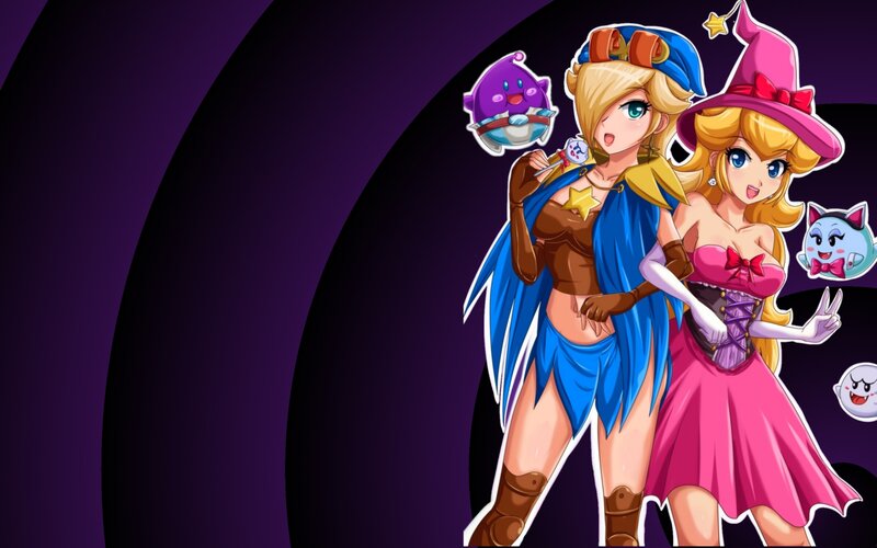 Princess Peach and Zelda in cosplay