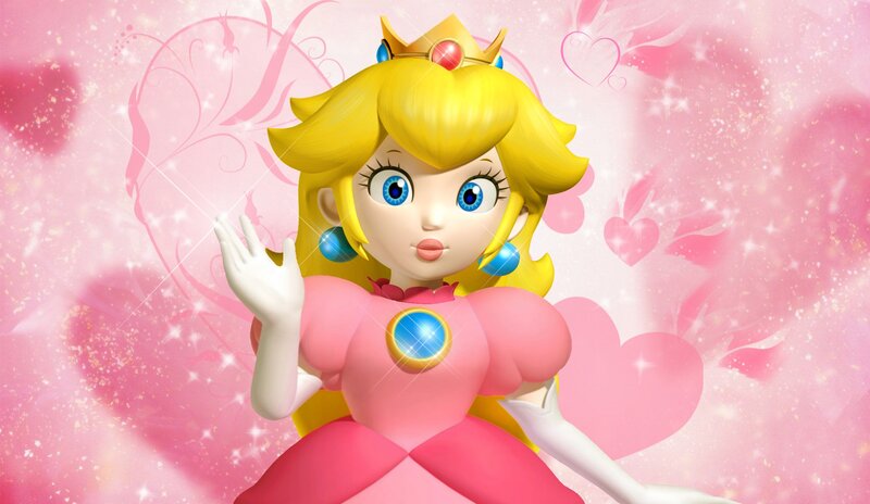 Princess Peach Character — Pink, Playful, 3d Render, Crown, Dress