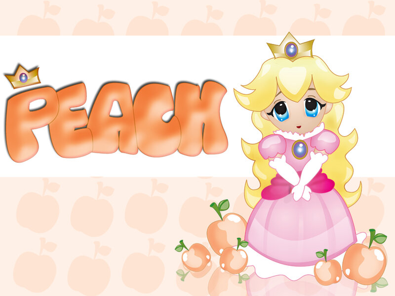 Princess Peach Character — Pink, Playful, Digital Art, Crown
