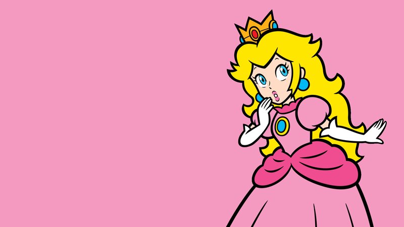 Princess Peach Character — Pink, Surprised