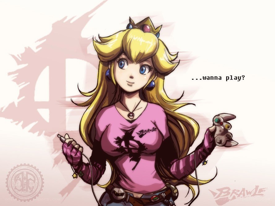 Princess Peach gaming art