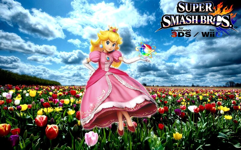Princess Peach in a Field
