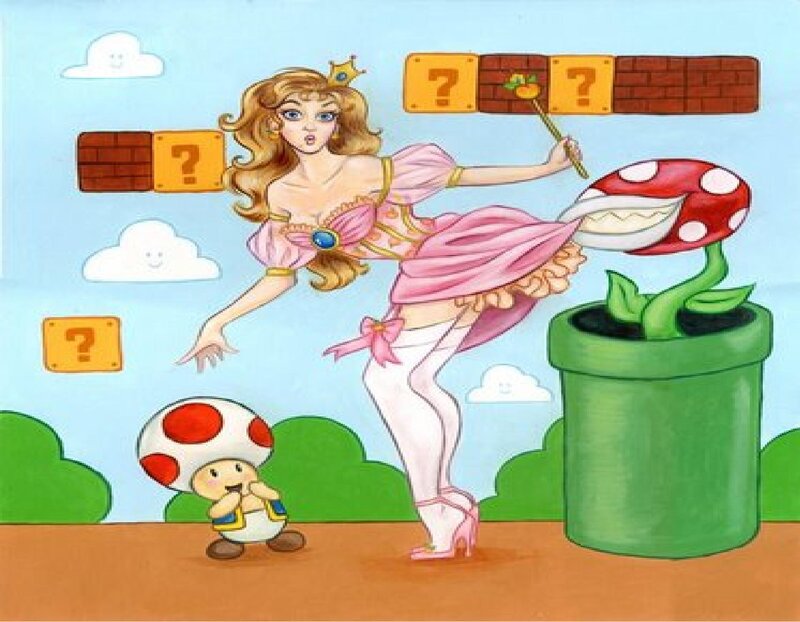 Princess Peach in a Mario world