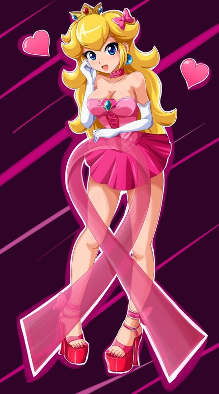 Princess Peach in pink dress