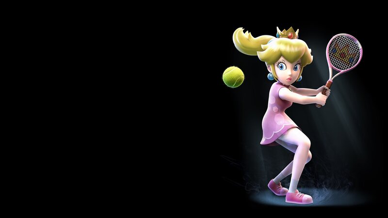 Princess Peach Playing Tennis