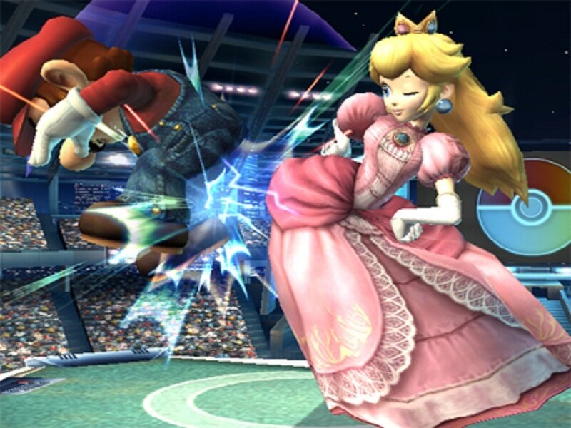 Princess Peach vs Mario in battle