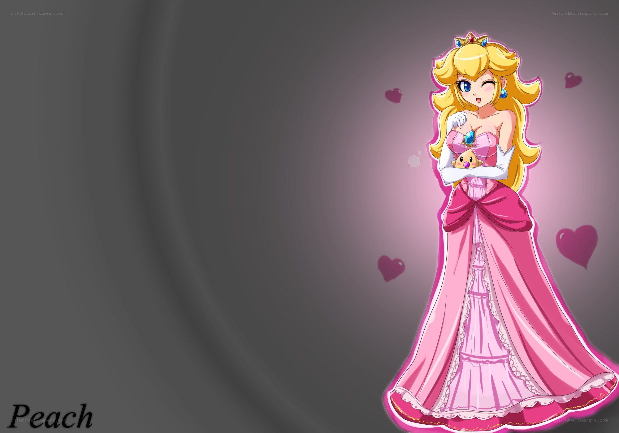 Princess Peach with a duck