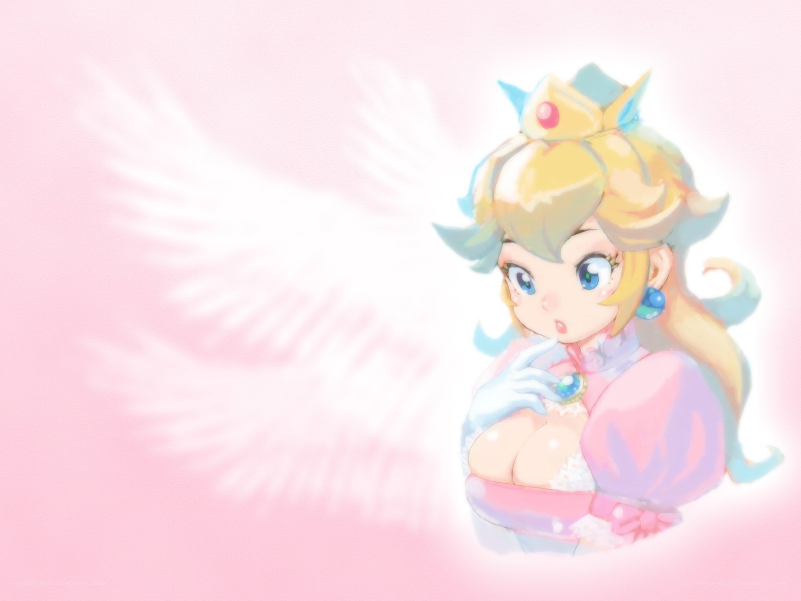 Princess Peach with angel wings