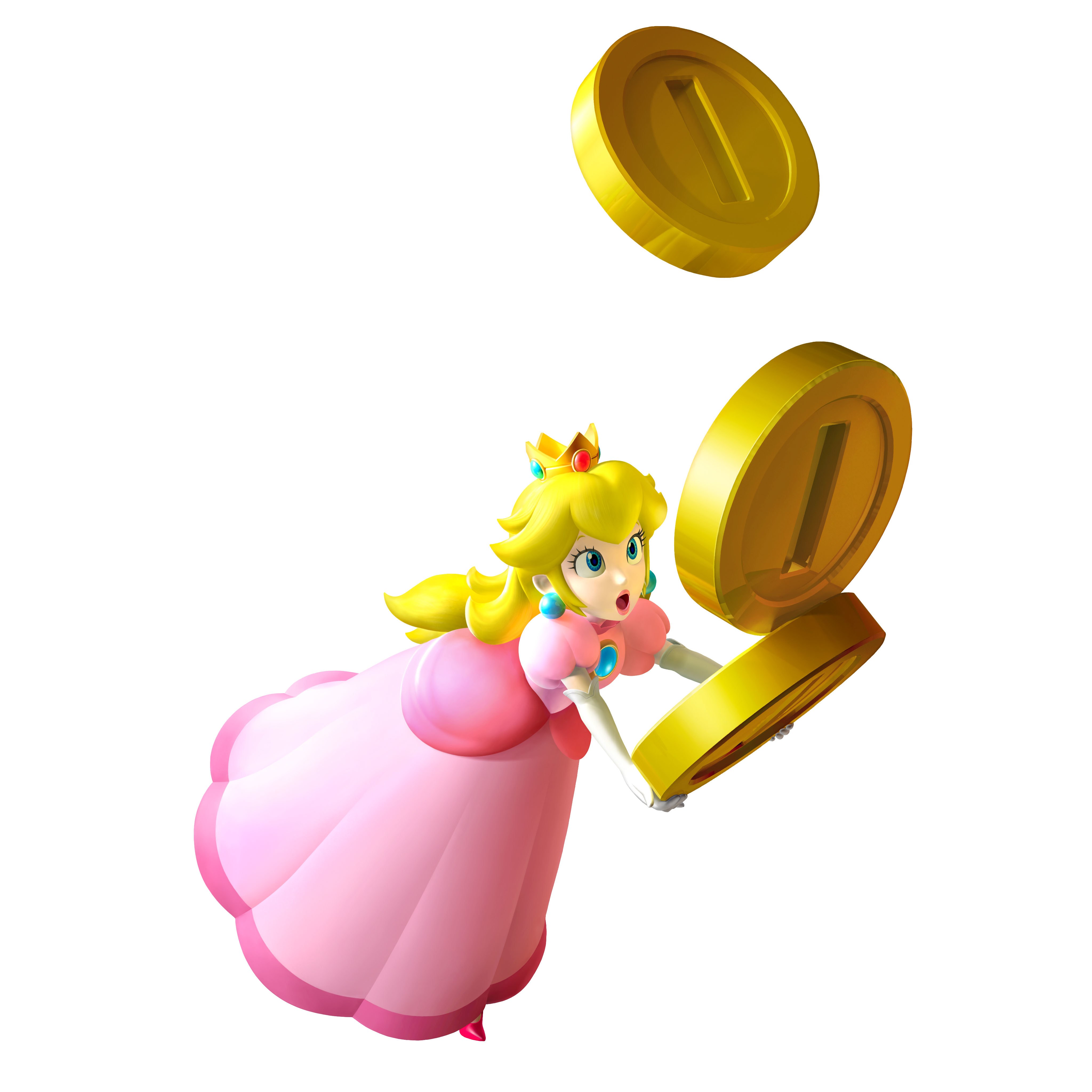 Princess Peach with coins
