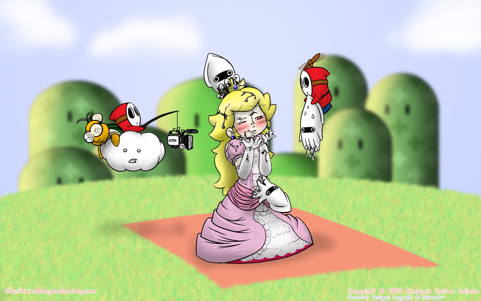 Princess Peach with Koopa Troopas