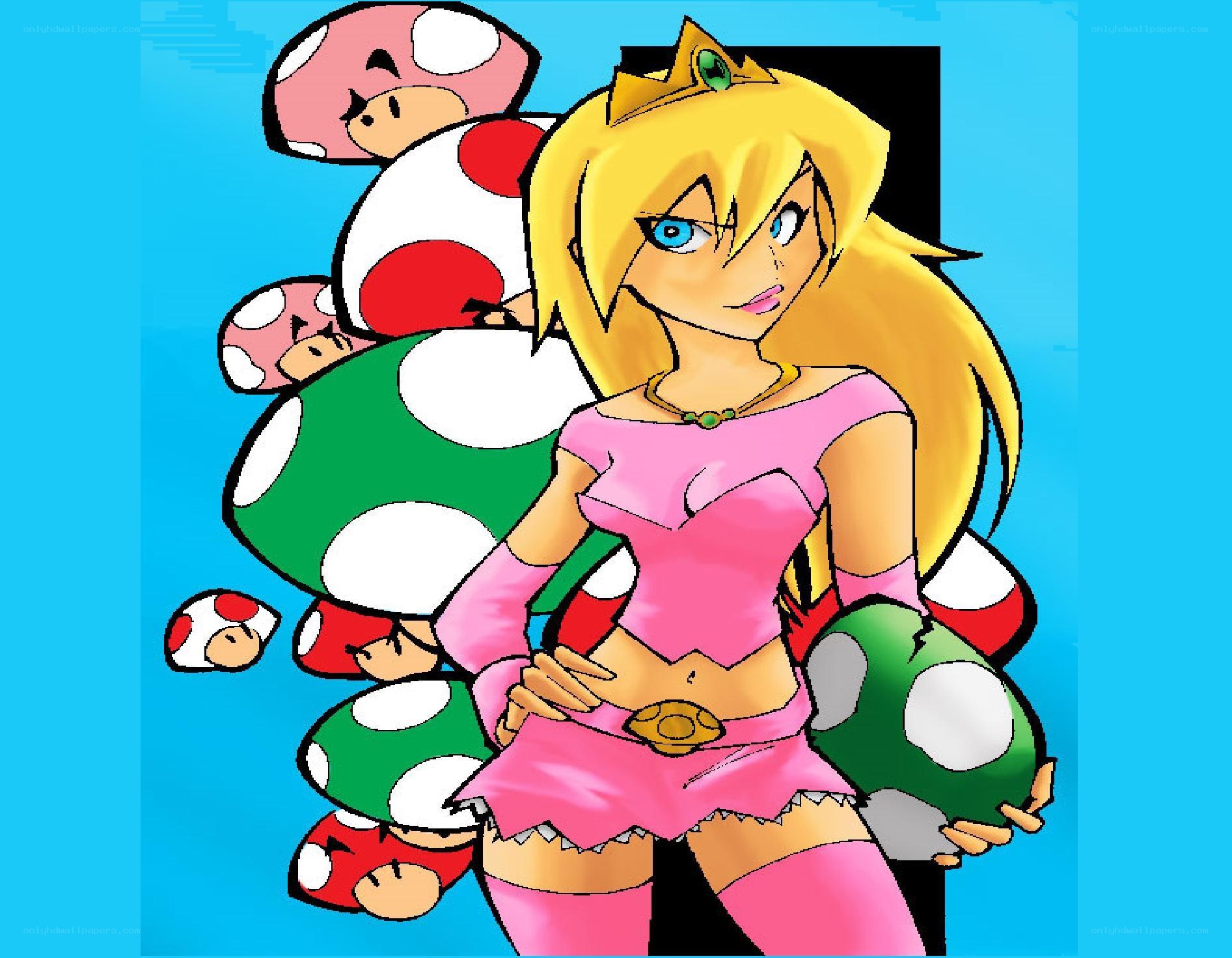 Princess Peach with Toad allies