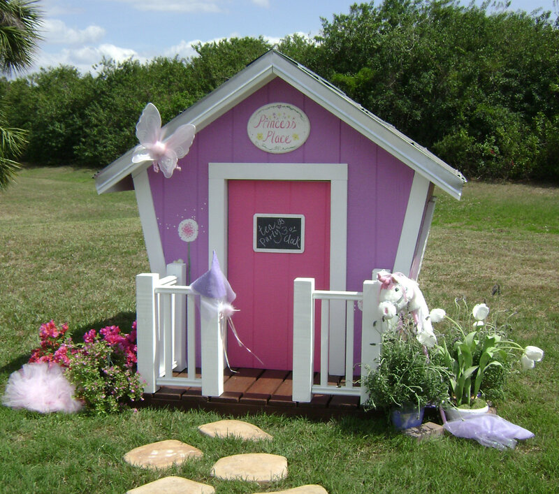 princess playhouse in garden