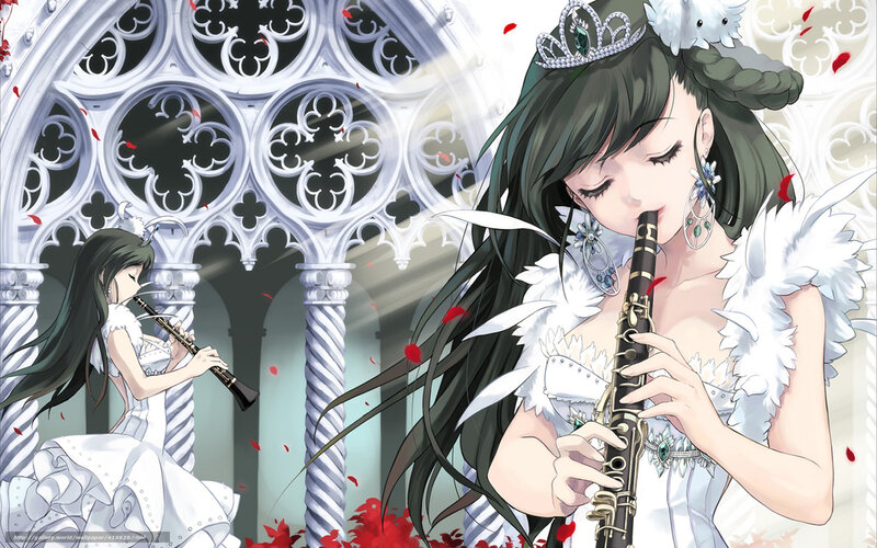 Princess playing clarinet