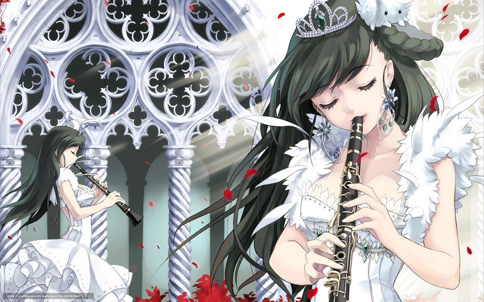 Princess playing clarinet