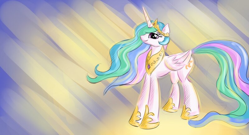 Princess Pony with Rainbow Mane — Yellow
