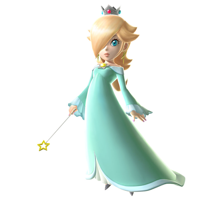 Princess Rosalina in a green gown