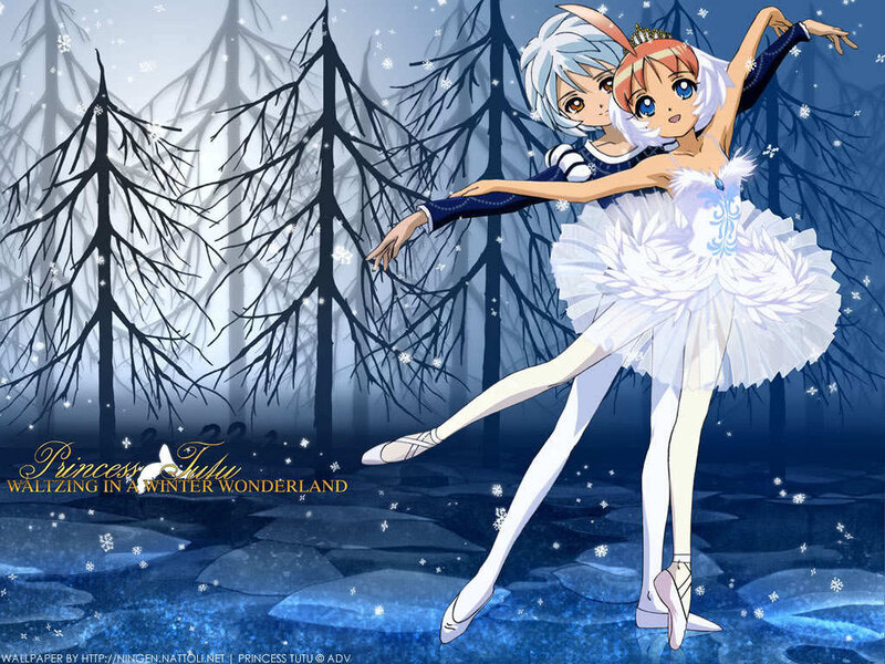 Princess Tutu waltzing in winter