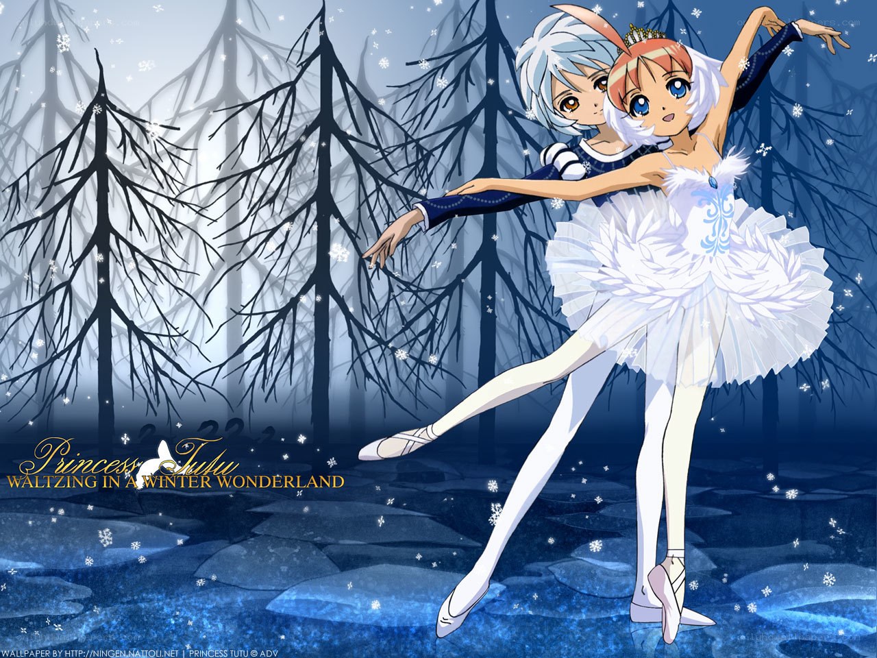 Princess Tutu waltzing in winter