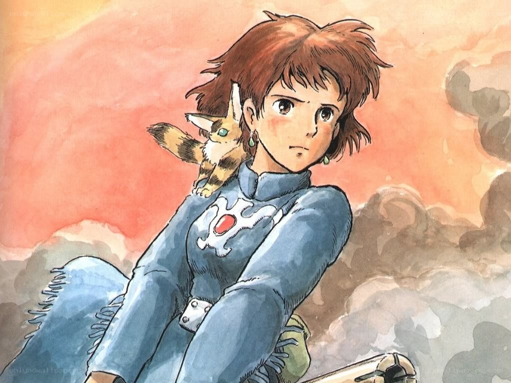 Princess with a cat on her shoulder