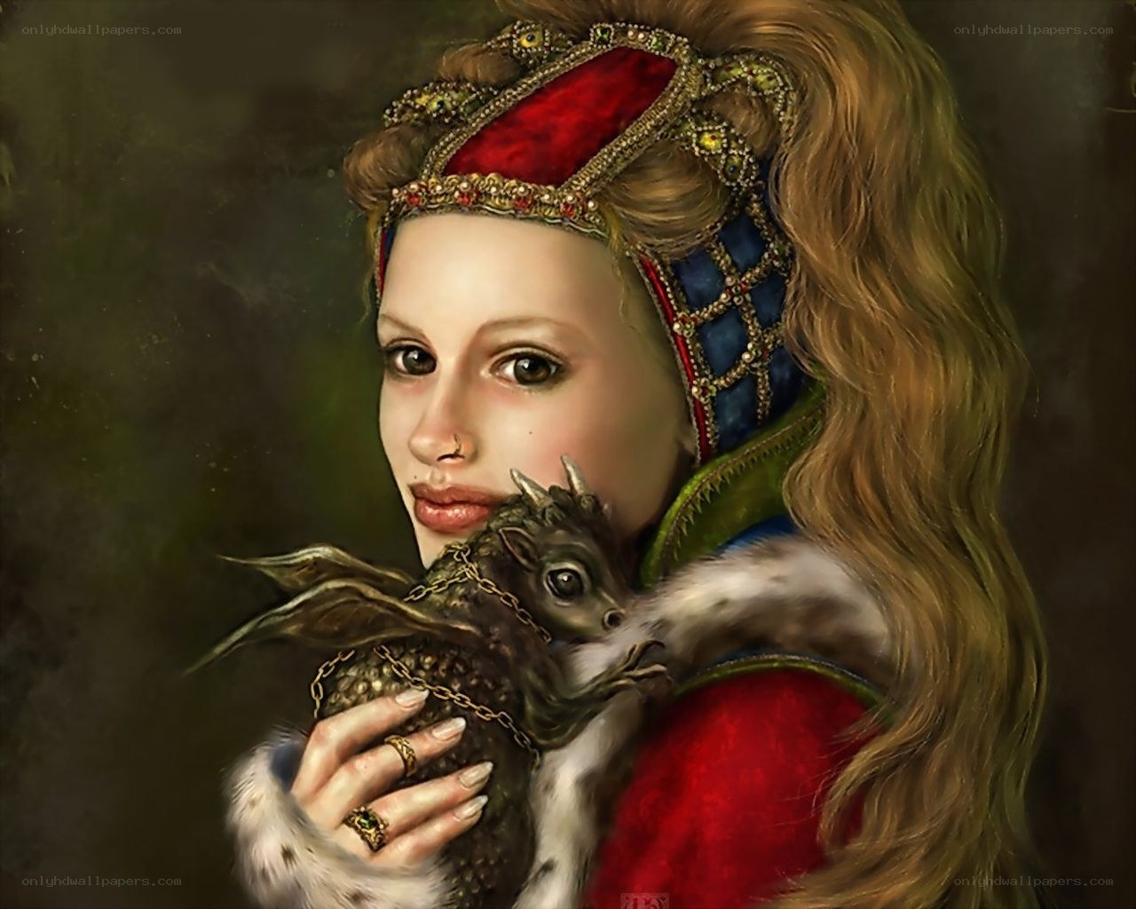 princess with a dragon